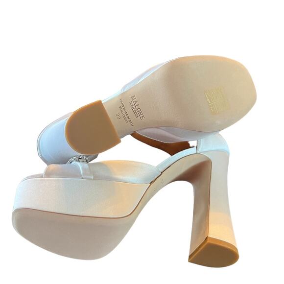 Malone Souliers Yurkia Crystal Platform Sandals Block Heel Open Toe NEW EU 39 - Picture 9 of 14